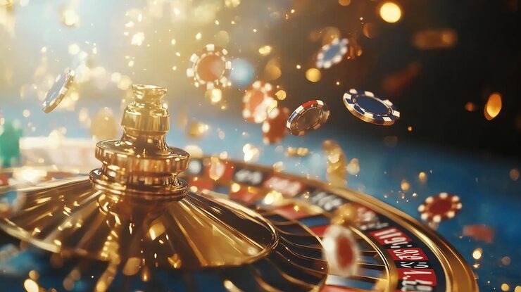 Multi-camera view of roulette wheel and dealer at Pretty Gaming